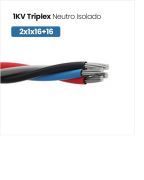 CABO DE ALUMINIO TRIPLEX 3X 16MM XLPE 90º 1KV NEUTRO ISOLADO