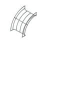 Curva Vertical Externa 90º 100 x 50 p/ Eletrocalha Aramada 