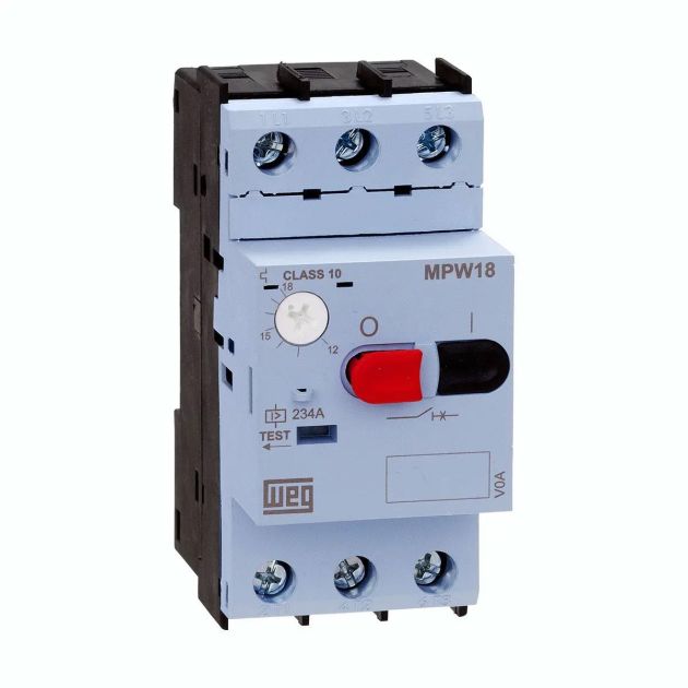 Disjuntor Motor Weg MPW de 1A a 1,6A Tripolar MPW18 (12429368)