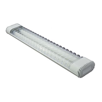 LUMINÁRIA LED P/ 2 LÂMPADAS 60CM 9W BCA C/ ALETA ACRÍLICO - (LD0010111) - SKYLUX